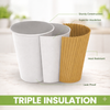 EarthDine 8oz Brown Ripple Wall Paper Cups, 500 Pack – Disposable Cups for Hot & Cold Beverages, Coffee, Tea & Events