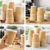 EarthDine 12oz Brown Ripple Wall Paper Cups, 500 Pack – Disposable Coffee & Beverage Cups for Hot & Cold Drinks